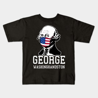 USA Independence Day 4th of July George Washington Kids T-Shirt